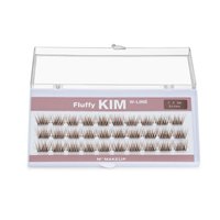 MUA STORE Kępki rzęs FLUFFY KIM W-line skręt C - 8mm - BRĄZOWE
