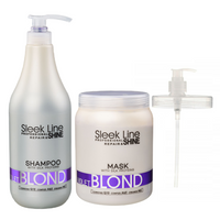 STAPIZ Zestaw do włosów blond VIOLET BLOND - 2x1000ml + Pompka