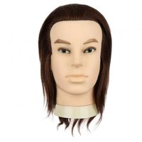PONIK'S Główka fryzjerska treningowa MĘSKA Naturalny Włos 20cm - GL01M