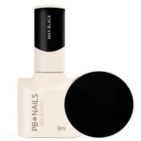 PB NAILS Lakier hybrydowy - MAX BLACK - 8ml