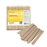 STALEKS Drewniana szpatułka do depilacji EXPERT 114x10mm - 100 sztuk - DSW-30