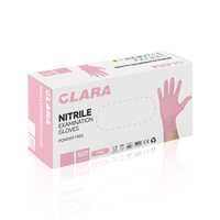 CLARA Rękawiczki nitrylowe jednorazowe RÓŻOWE/PINK - M