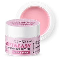 CLARESA Żel budujący Soft&Easy MILKY PINK - 90g - DUŻY