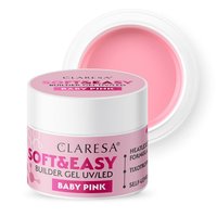 CLARESA Żel budujący do paznokci Soft&Easy BABY PINK - 45g - ŚREDNI