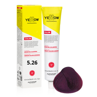 ALFAPARF YELLOW Farba do włosów 5.26 - Jasny fioletowo czerwony brąz - 100ml - NOWA