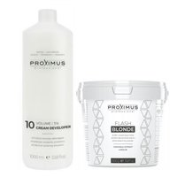PROXIMUS Zestaw Rozjaśniacz do włosów FLASH BLONDE + Emulsja utleniająca oxydant 3%