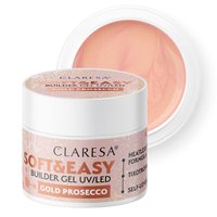 CLARESA Żel budujący do paznokci Soft&Easy GOLD PROSECCO - 45g - ŚREDNI