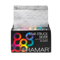 FRAMAR Folia aluminiowa w paskach STAR STRUCK SILVER - 500 szt.