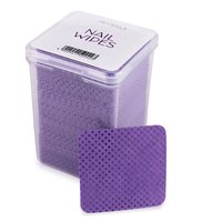 PB NAILS Waciki bezpyłowe perforowane do paznokci NAIL WIPES fioletowe - 200 sztuk