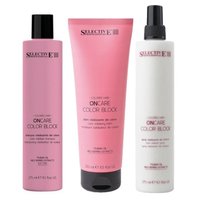 SELECTIVE Zestaw Szampon + Odżywka + Spray do włosów farbowanych COLOR BLOCK 2x275ml + 200ml
