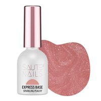 SAUTE NAILS Baza hybrydowa do paznokci Express SPARKLING PEACHY BASE - 8ml