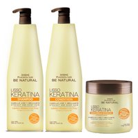 PLACENTA LIFE Zestaw Szampon + Odżywka + Maska LISSO KERATINA  2x1000ml + 350g