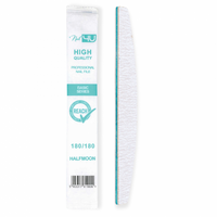 Nail4U Pilnik do paznokci ŁÓDKA półksiężyc 180/180 - 1 sztuka - ZIELONY 180/180