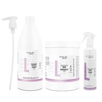 SALERM HAIRLAB Zestaw wygładzający do włosów LISS CONTROL Szampon Maska Spray 1200+1000+250