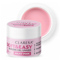 CLARESA Żel budujący do paznokci Soft&Easy MILKY PINK - 12g - MAŁY