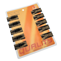 QUALITY Wsuwki do włosów CIENIOWANE 4cm z kulką POŁYSK - 100 sztuk