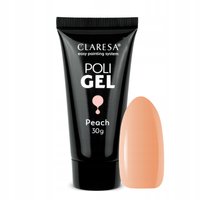 CLARESA Żel budujący do paznokci POLI GEL Peach - 30g