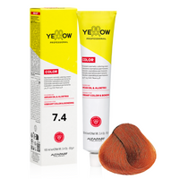 ALFAPARF YELLOW Farba do włosów 7.4 - Średni miedziany blond - 100ml