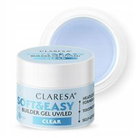 CLARESA Żel budujący do paznokci Soft&Easy CLEAR - 45g - ŚREDNI