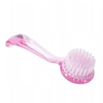 NAIL4U Szczoteczka okrągła z rączką Różowa - 1 sztuka