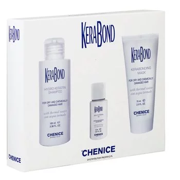 CHENICE Zestaw keratynowy do włosów zniszczonych KERABOND - 100ml + 75ml + 15ml