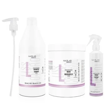 SALERM HAIRLAB Zestaw wygładzający do włosów LISS CONTROL Szampon Maska Spray 1200+1000+250