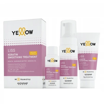 ALFAPARF YELLOW Zestaw do prostowania keratynowego włosów LISS KERATIN SMOOTHING