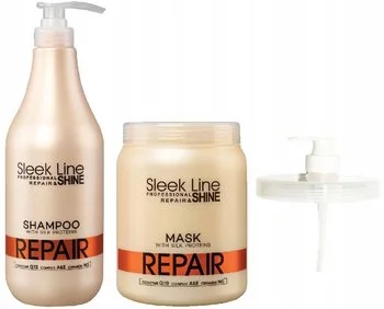 STAPIZ Zestaw do włosów zniszczonych REPAIR - 2x1000ml + pompka