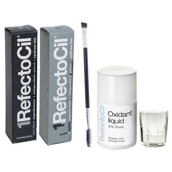 REFECTOCIL Henna Czarna + Grafitowa woda w płynie LIQUID 3% kieliszek pędzelek