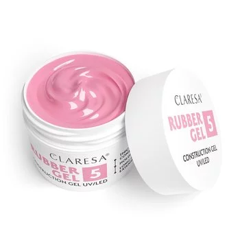CLARESA Żel budujący do paznokci RUBBER GEL 5 - 45g - ŚREDNI