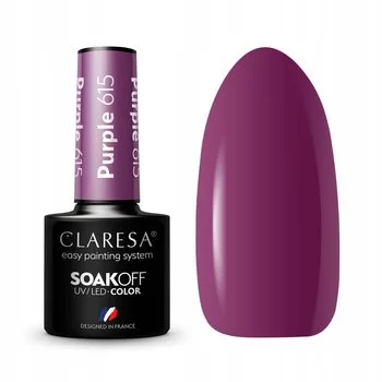 CLARESA Lakier hybrydowy PURPLE 615 - 5g