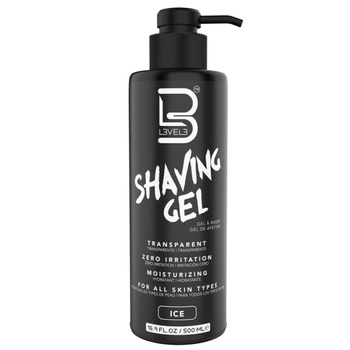 L3VEL3 Żel do golenia Shaving Gel ICE - 500ml - Biały