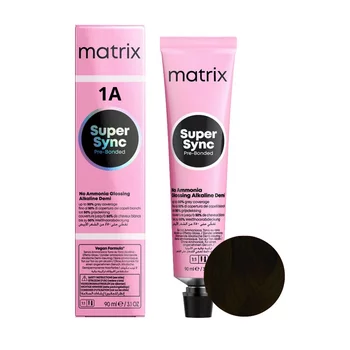 MATRIX Toner do włosów SUPER SYNC 1A - Niebiesko Popielata Czerń - 90ml