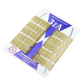 IZA Wsuwki do włosów dwie kulki ZŁOTE POŁYSK 6cm - 100 sztuk