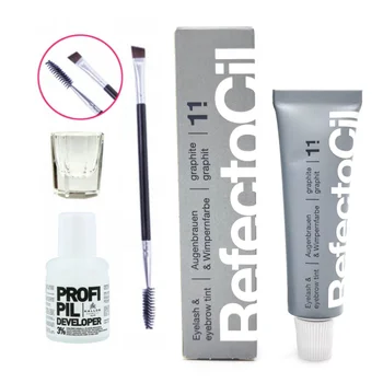 REFECTOCIL Henna żelowa GRAFITOWA 1.1 + Woda Kallos 3% + Pędzelek + Kieliszek