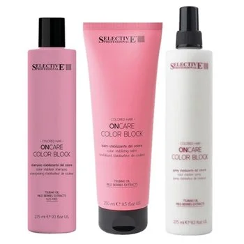 SELECTIVE Zestaw Szampon + Odżywka + Spray do włosów farbowanych COLOR BLOCK 2x275ml + 200ml