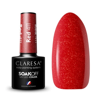 CLARESA Lakier hybrydowy RED 411 - 5g