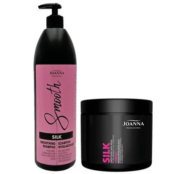 JOANNA Zestaw wygładzający do włosów SILK 1000ml + 500g