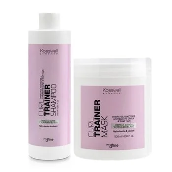 KOSSWELL Zestaw Szampon Maska do włosów kręconych CURL TRAINER - 2x500ml