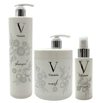 PROFIS Szampon + Maska + Serum do włosów VITAMIN 2x1000ml + 100ml