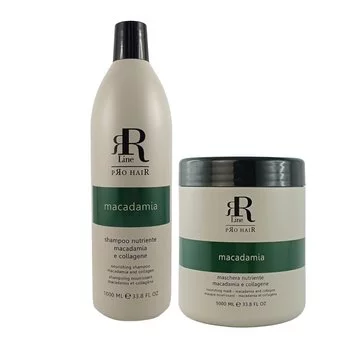RR LINE Zestaw do włosów suchych i zniszczonych MACADAMIA - 2x1000ml