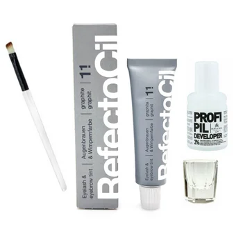 REFECTOCIL Henna żelowa GRAFITOWA 1.1 + Woda Kallos 3% + Pędzelek + Kieliszek