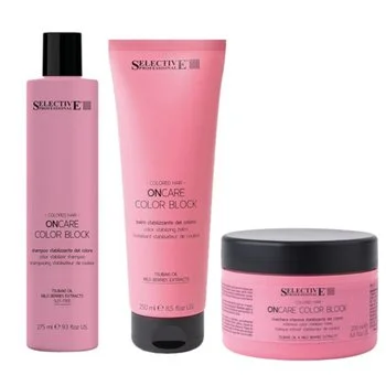 SELECTIVE Zestaw Szampon + Odżywka + Maska do włosów farbowanych COLOR BLOCK 275ml + 250ml + 200ml
