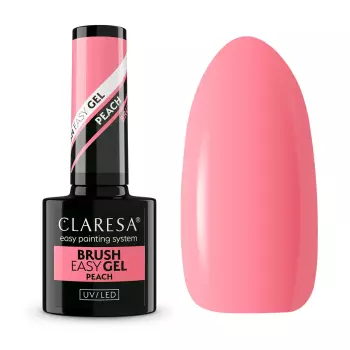 CLARESA Żel w butelce do paznokci BRUSH EASY GEL - PEACH - 5g