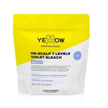 ALFAPARF YELLOW Rozjaśniacz do włosów 7+ SCALP BLEACH Fioletowy pigment - 500g
