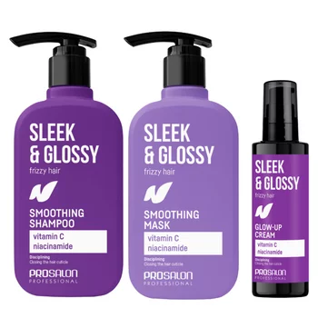 CHANTAL Zestaw wygładzający do włosów SLEEK & GLOSSY - 2x375ml + 100ml