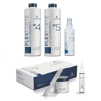 Zestaw LENDAN do włosów zniszczonych Szampon + Odżywka + Spray PLEX - 2x1000ml + 200ml + Ampułki