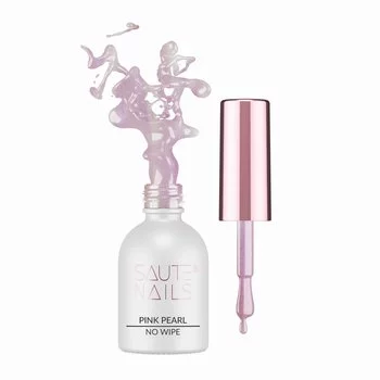 SAUTE NAILS Top hybrydowy PINK PEARL TOP NO WIPE - 8ml