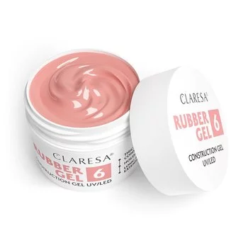 CLARESA Żel budujący do paznokci RUBBER GEL 6 - 90g - DUŻY