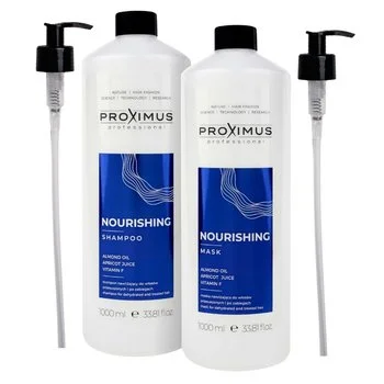 PROXIMUS Szampon + Maska do włosów przesuszonych NOURISHING 1000ml + 2x pompka